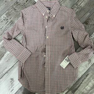 Boys size 10/12 Chaps Red and White Checkered polo brand new with tags